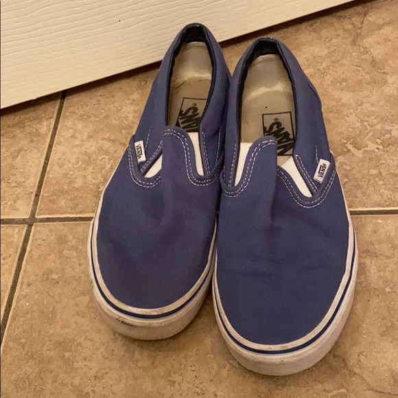 Vans Shoes - Blue slip on vans